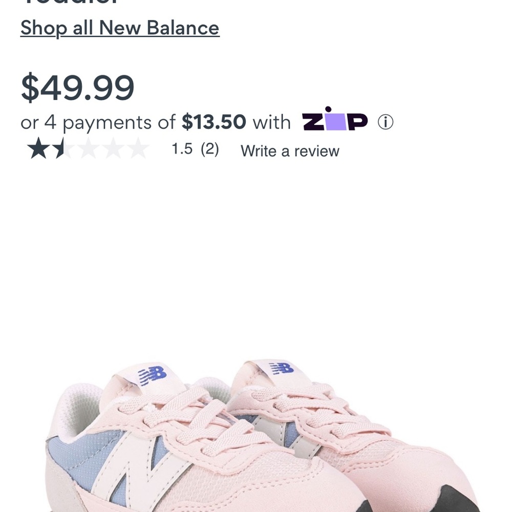 NIB Kids' 237 Slip On Retro Sneaker Toddler